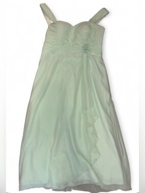 NWT Da Vinci Mint Green Chiffon Dress Plus Size 24 Formal Wedding Guest Gown